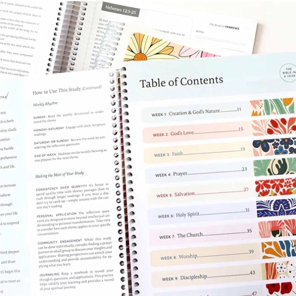 Floral Bible in a Year Journal -New - Picture 7 of 10